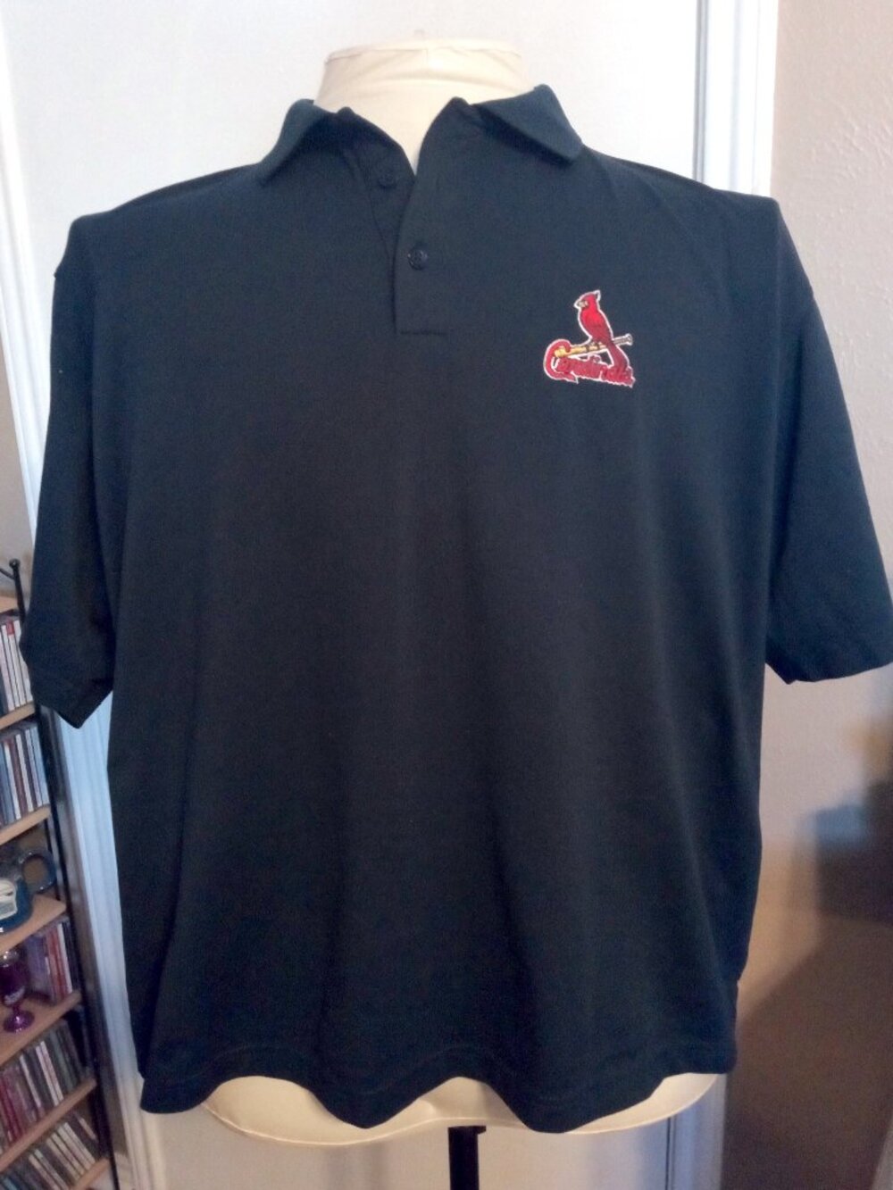 St Louis Cardinals Dark Blue Polo / Golf shirt with embroidered Logo (Men's XXL)